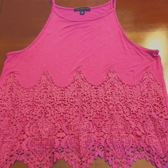 Signature Studio Halter Tank Top Hot Pink EUC M - Picture 7 of 12